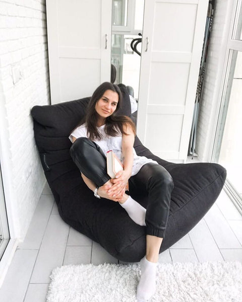 Acoustic Sofa Black Sapphire Innedørs saccosekk