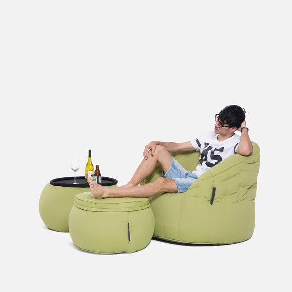 Wing Ottoman Limespa (Sunbrella) Utendørs saccosekk