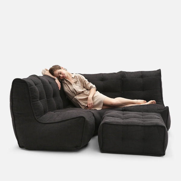 Mod 4 Corner Deluxe Modulsofa Black Sapphire Innedørs modulsofa