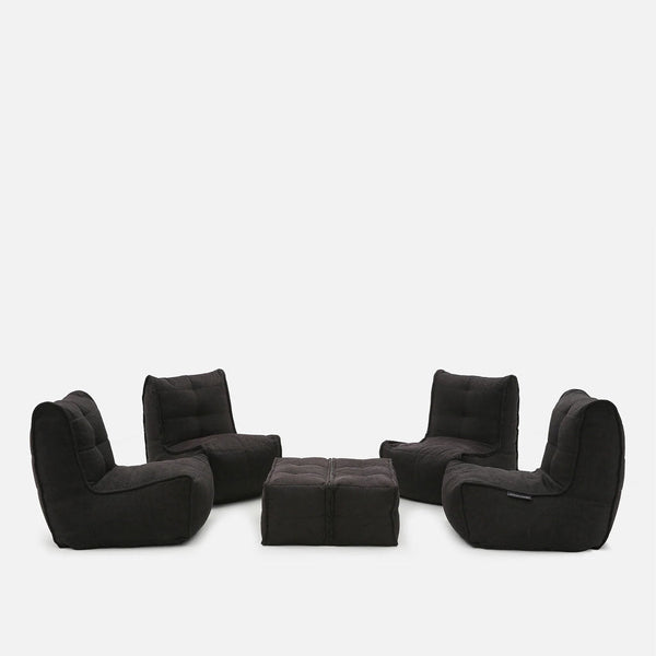 Mod 4 Quad Couch Modulsofa Black Sapphire Innedørs modulsofa