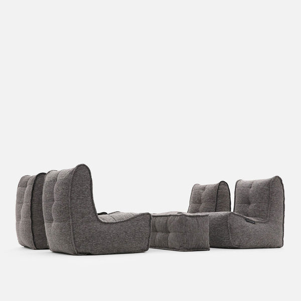 Mod 4 Quad Couch Moduulisohva Luscious Gray Sisäkäyttöön tarkoitettu moduulisohva