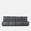 Mod 4 Quad Couch Modulsofa Titanium Weave Utendørs modulsofa