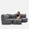 Mod 5 Living Lounge Modulsofa Titanium Weave Utendørs modulsofa