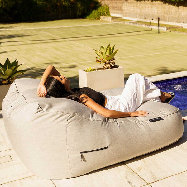 Satellite Twin Sofa Maldives Gray (Sunbrella) Utendørs saccosekk