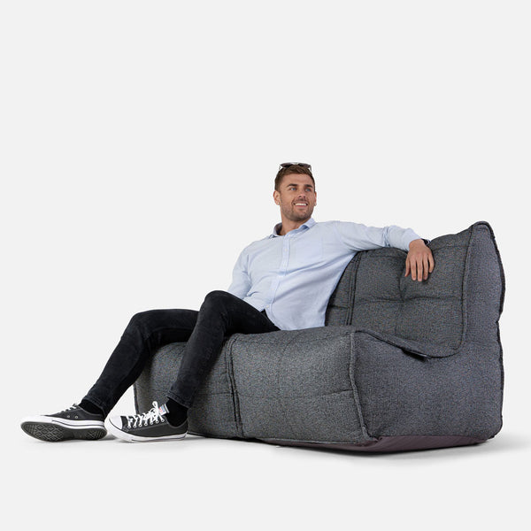 Twin Couch Modulsofa Titanium Weave Utendørs modulsofa