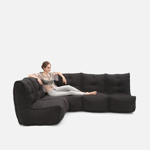 Mod 4 L Sofa Moduulisohva Black Sapphire Sisäkäyttöön tarkoitettu moduulisohva