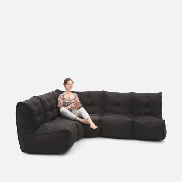 Mod 4 L Sofa Moduulisohva Black Sapphire Sisäkäyttöön tarkoitettu moduulisohva