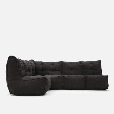 Mod 4 L Sohva Modulaarinen sohva Musta Safiiri 