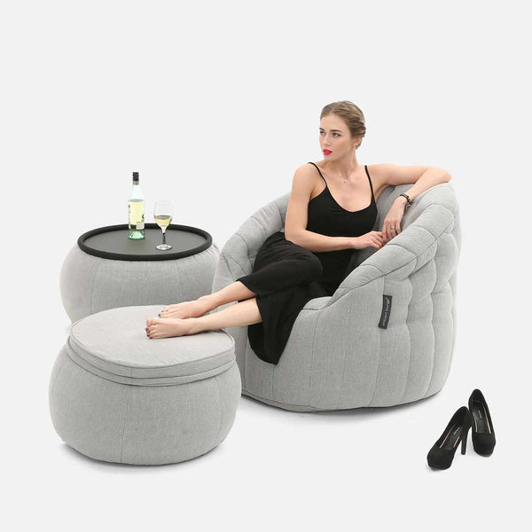 Wing Ottoman Keystone Gray Innedørs säkkituoli