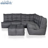 Mod 5 Living Lounge Modulsofa Titanium Weave Utendørs modulsofa