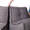 Twin Couch Modulsofa Luscious Gray Innedørs saccosekk