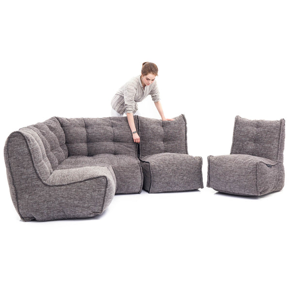 Mod 4 L Sofa Modulsofa Luscious Gray Innedørs modulsofa